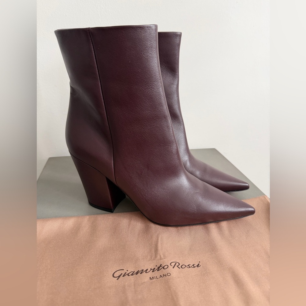 NEW Gianvito Rossi Keinna 85 Leather Ankle Boots, size 39 EU (8.5 US) - Picture 4 of 9